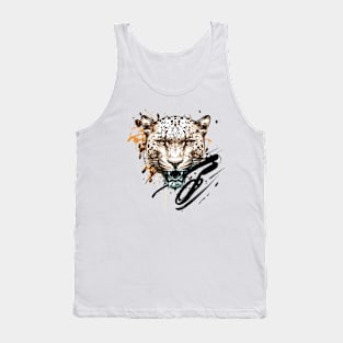 Graffiti Paint Leopard Creative Tank Top